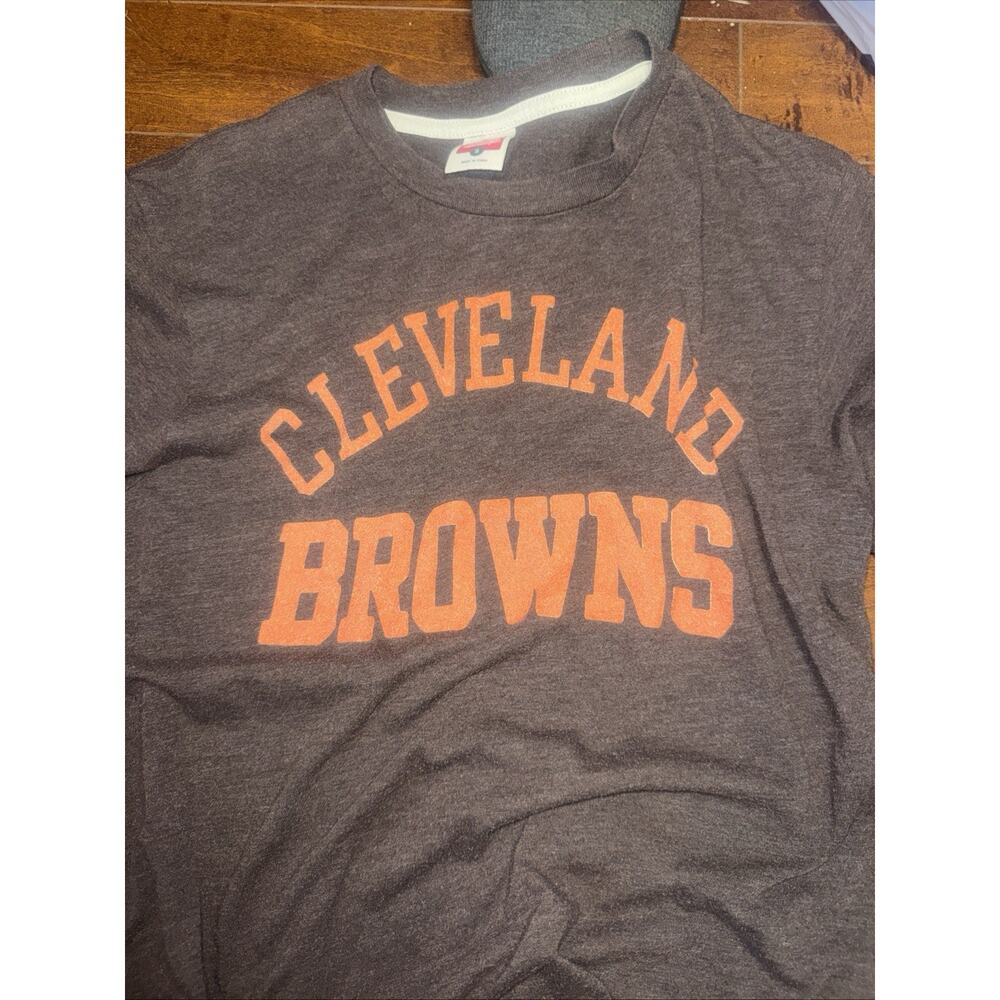 Clevland Browns Shirt Mens Large Brown Football NFL Short Sleeve Homage